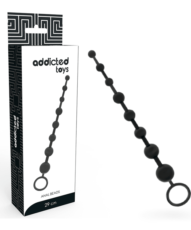 addicted toys perline anali 29 cm nero