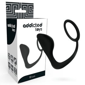 addicted toys plug anale con anello pene nero