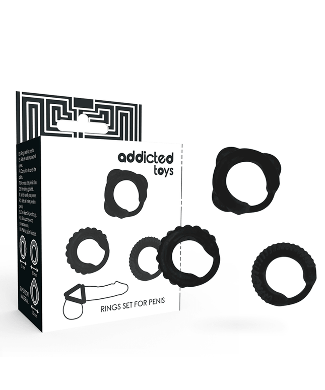 addicted toys set c ring nero