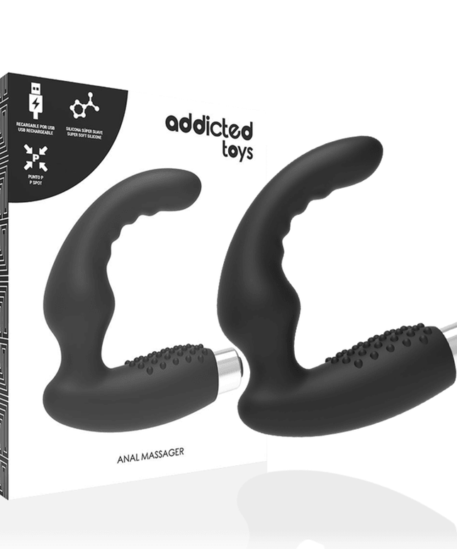 addicted toys vibratore prostatico ricaricabile modello 2 nero
