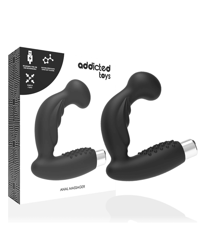 addicted toys vibratore prostatico ricaricabile modello 3 nero