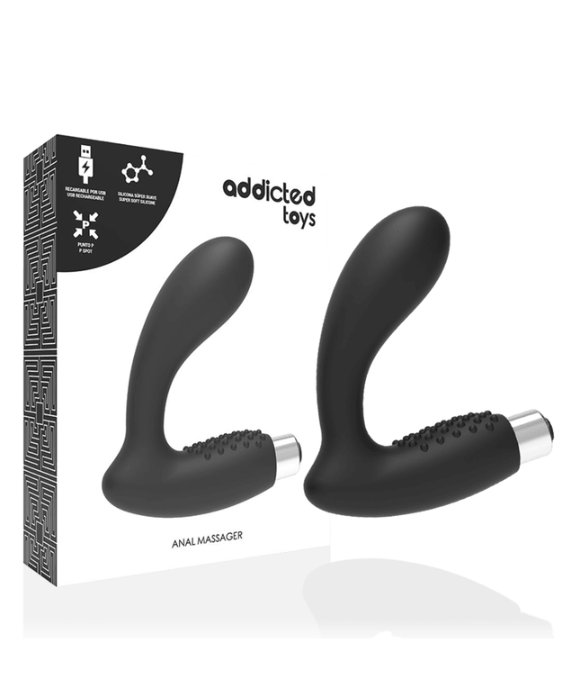 addicted toys vibratore prostatico ricaricabile modello 5 nero