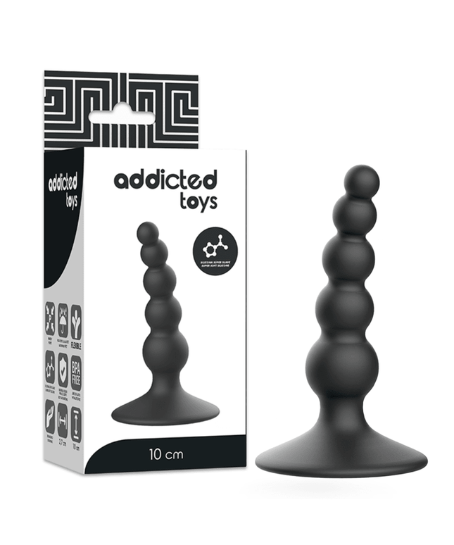 addicted toys plug sessuale anale 10 cm nero