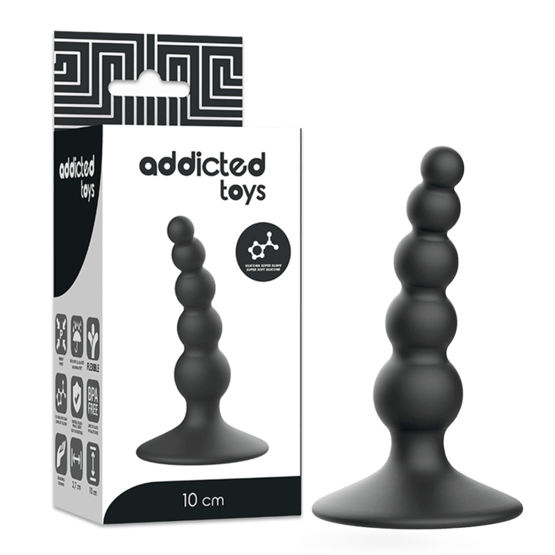 addicted toys plug sessuale anale 10 cm nero