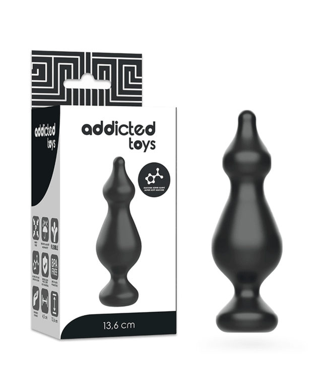 addicted toys plug sessuale anale 13 6 cm nero