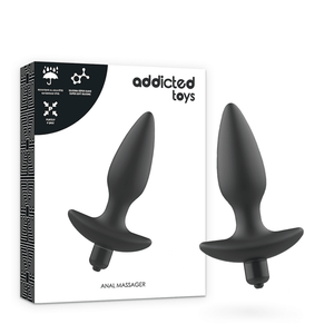 addicted toys massager plug anale con vibrazione nera