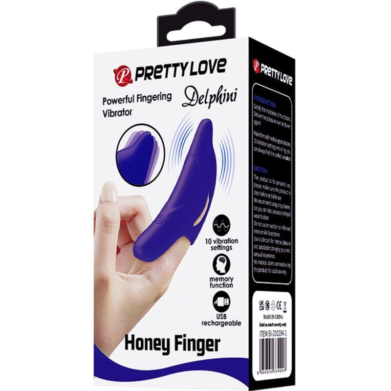 pretty love potente stimolatore delle dita delphini blu scuro