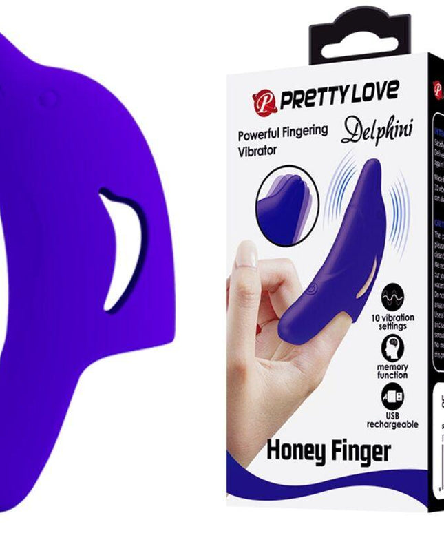 pretty love potente stimolatore delle dita delphini blu scuro