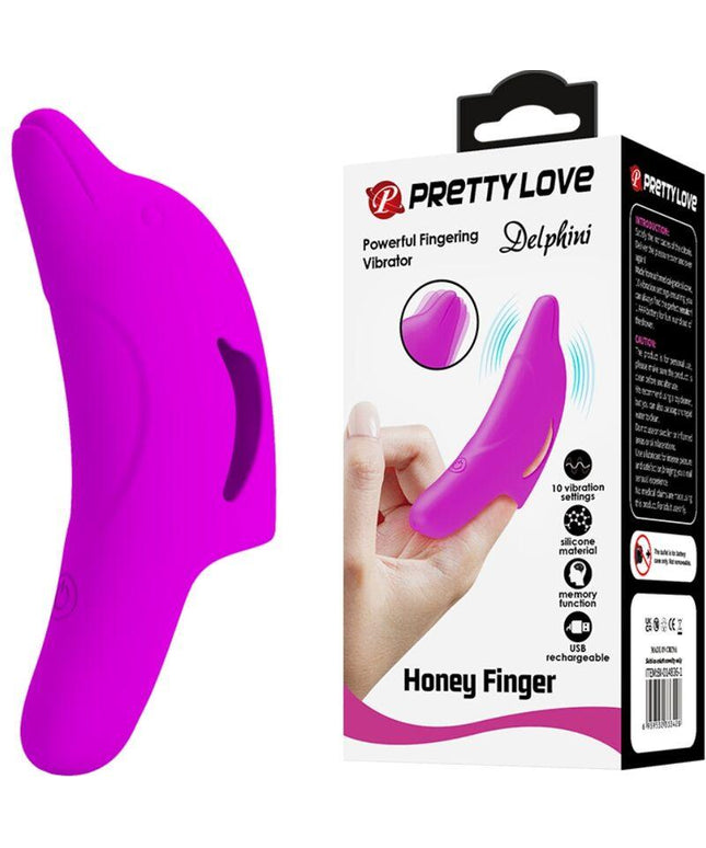 pretty love potente stimolatore delle dita delphini viola