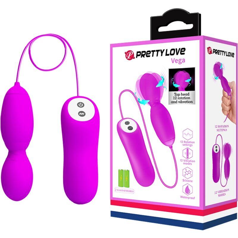 pretty love massaggiatore vega a rotazione e vibrazione 12 funzioni fucsia