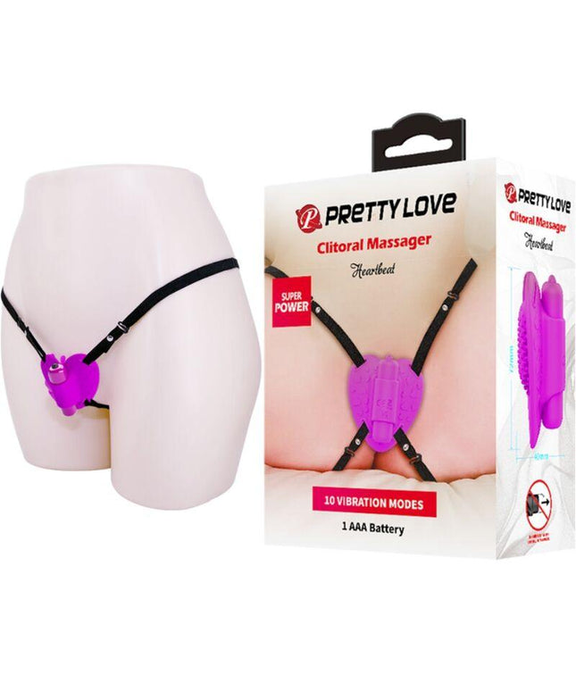 pretty love massaggiatore per clitoride heartbeat 10 modalit di vibrazione viola