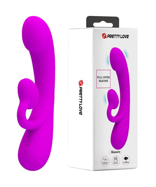 pretty love vibratore sincero e ventosa clitoride in silicone viola