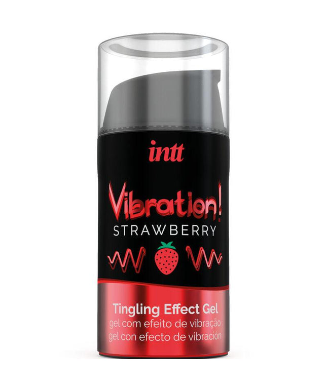 intt potente gel vibrante liquido stimolante intimo fragola 15 ml