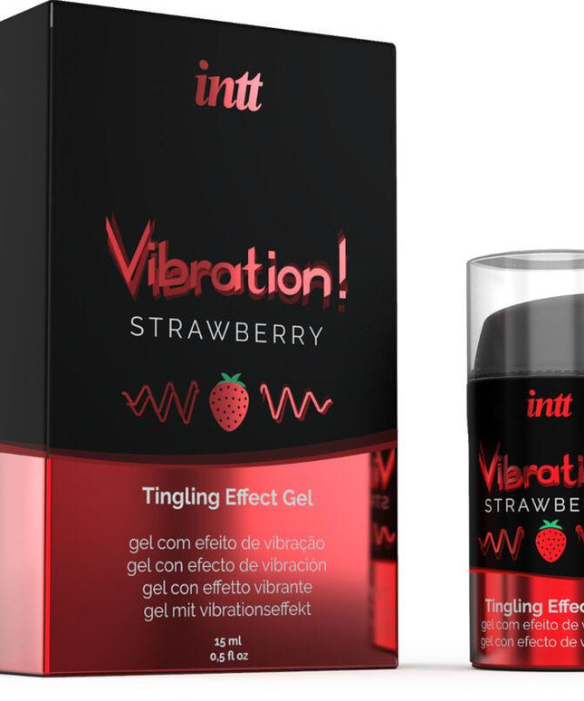 intt potente gel vibrante liquido stimolante intimo fragola 15 ml