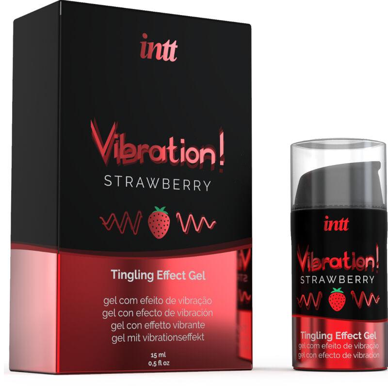 intt potente gel vibrante liquido stimolante intimo fragola 15 ml