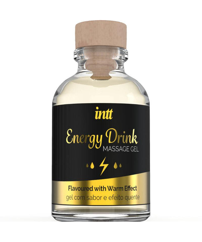 intt massage oral sex gel da massaggio con bevanda energetica aromatizzata ed effetto riscaldante