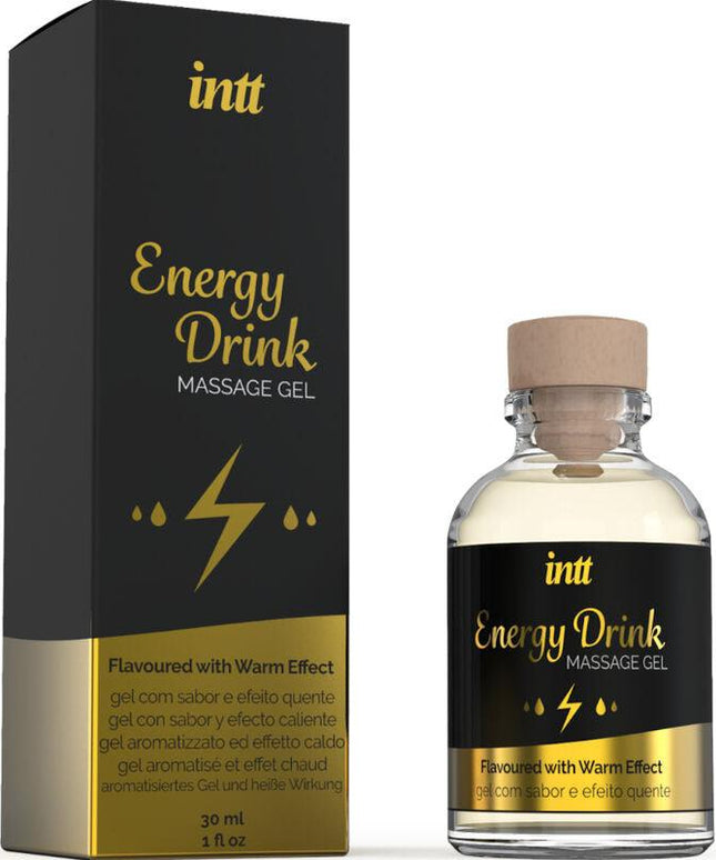 intt massage oral sex gel da massaggio con bevanda energetica aromatizzata ed effetto riscaldante