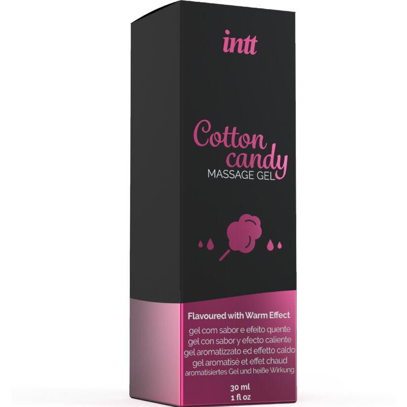 intt massage oral sex gel da massaggio al gusto di candy cotone con effetto riscaldante