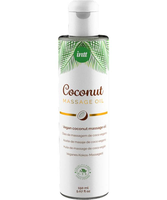 intt olio da massaggio vegano dolce con rilassante al gusto di cocco