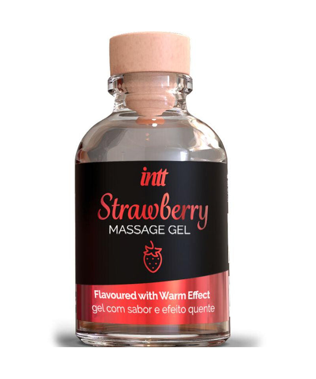 intt massage oral sex gel da massaggio al gusto di fragola effetto caldo