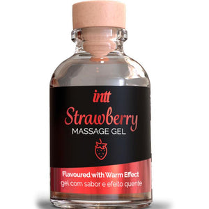 intt massage oral sex gel da massaggio al gusto di fragola effetto caldo