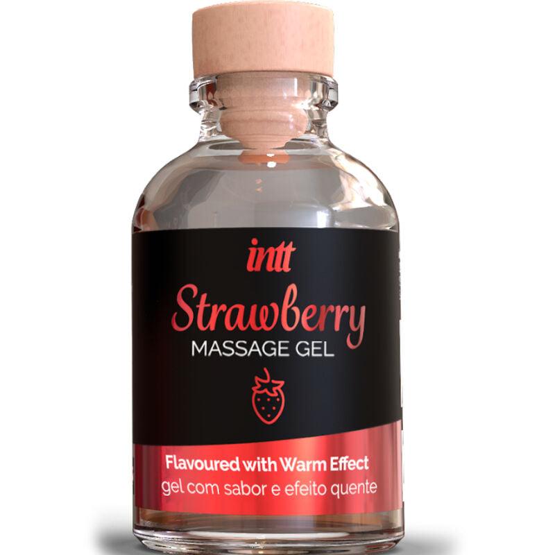 intt massage oral sex gel da massaggio al gusto di fragola effetto caldo