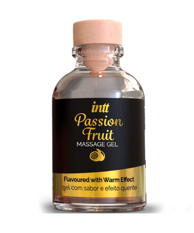 intt massage oral sex gel da massaggio al gusto di frutto della passione con effetto calore