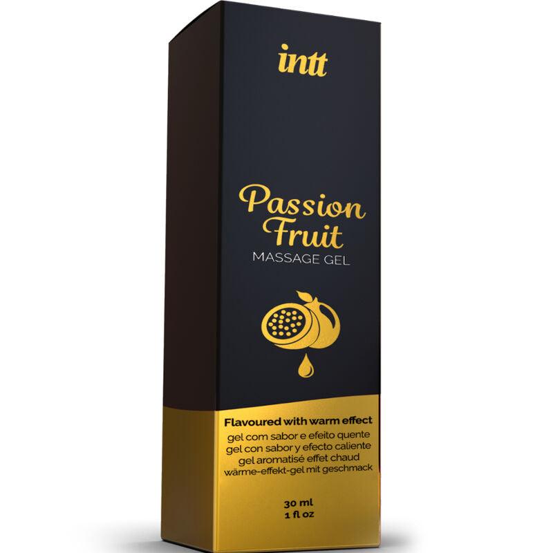 intt massage oral sex gel da massaggio al gusto di frutto della passione con effetto calore