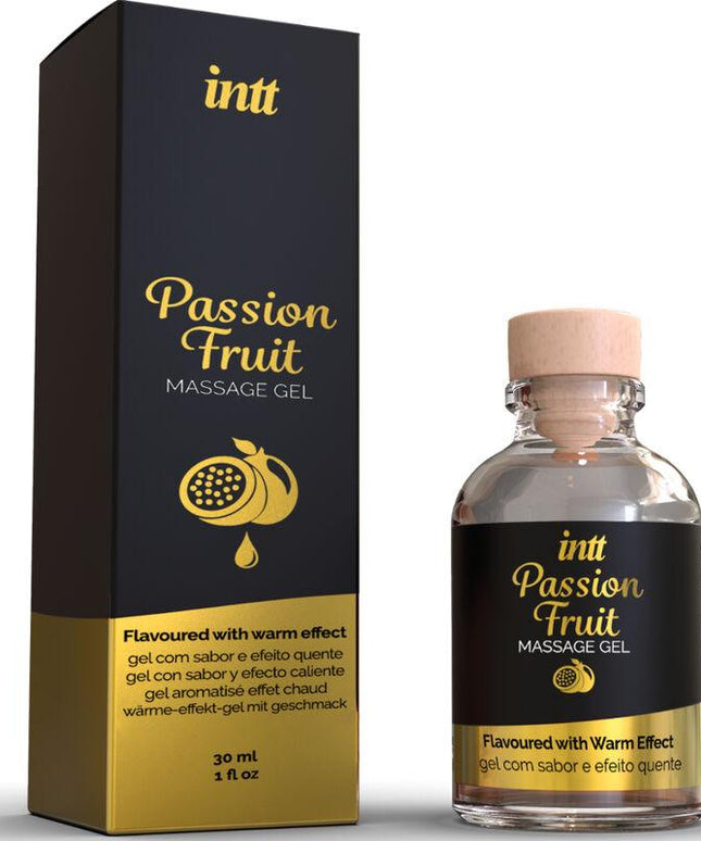 intt massage oral sex gel da massaggio al gusto di frutto della passione con effetto calore