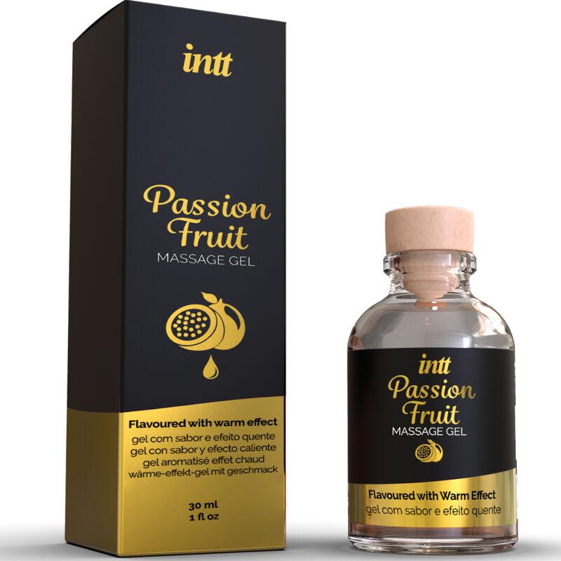 intt massage oral sex gel da massaggio al gusto di frutto della passione con effetto calore