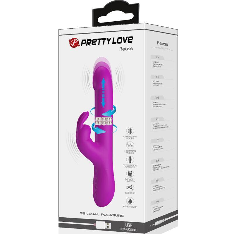 pretty love vibratore reese con rotazione viola