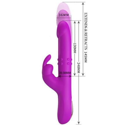 pretty love vibratore reese con rotazione viola
