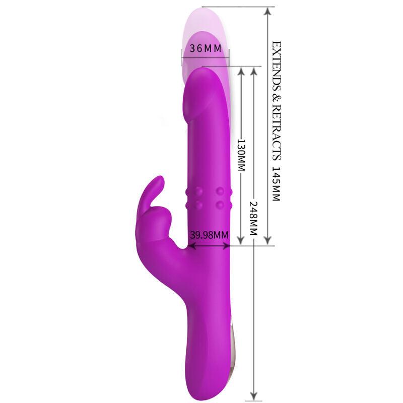 pretty love vibratore reese con rotazione viola