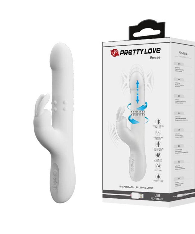 pretty love vibratore reese con rotazione argento