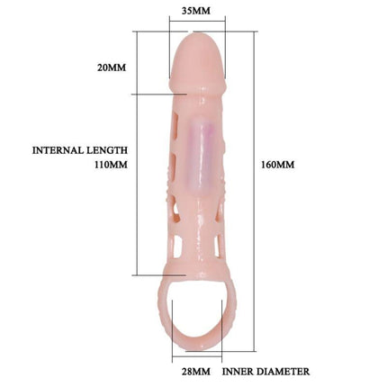 pretty love copertura estensore del pene harrison con vibrazione e cinturino 13 5 cm
