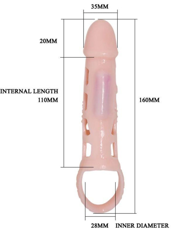 pretty love copertura estensore del pene harrison con vibrazione e cinturino 13 5 cm