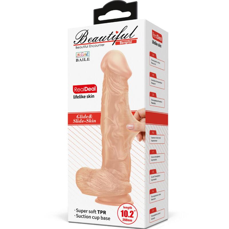 baile bellissimo incontro bergrisi dildo flessibile realistico 26 cm naturale