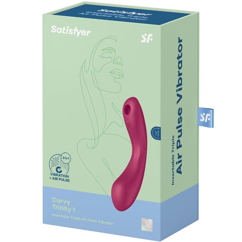 satisfyer curve trinity 1 air pulse vibrazione rosso