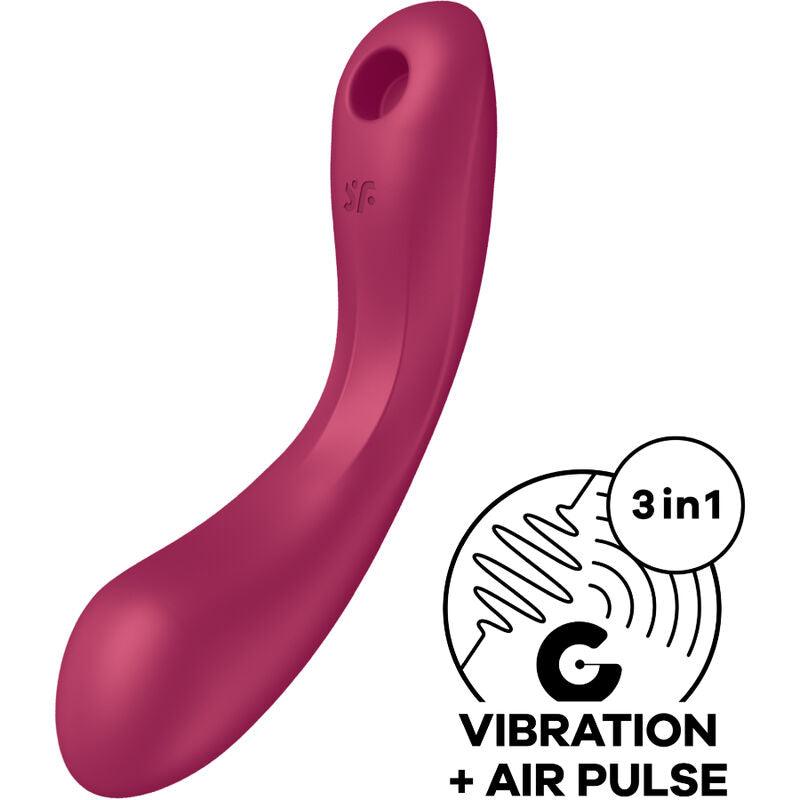 satisfyer curve trinity 1 air pulse vibrazione rosso