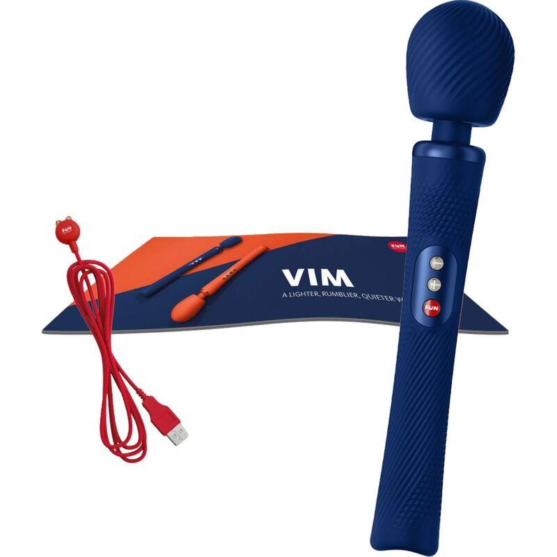 fun factory bacchetta rumble pesata vibrante ricaricabile in silicone vim blu notte