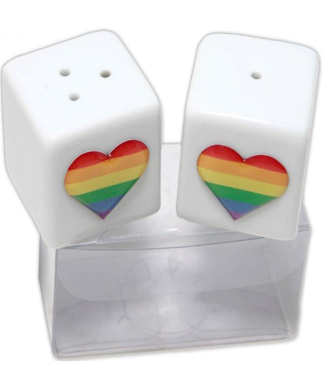 PRIDE - SALE E PEPE IN CERAMICA CON BANDIERA LGBT
