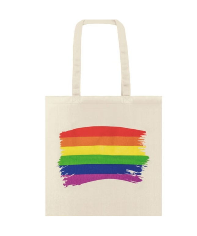 PRIDE - BORSA CON BANDIERA LGBT IN COTONE
