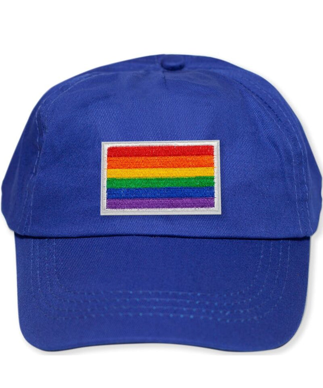 PRIDE - CAPPELLO BLU CON BANDIERA LGBT