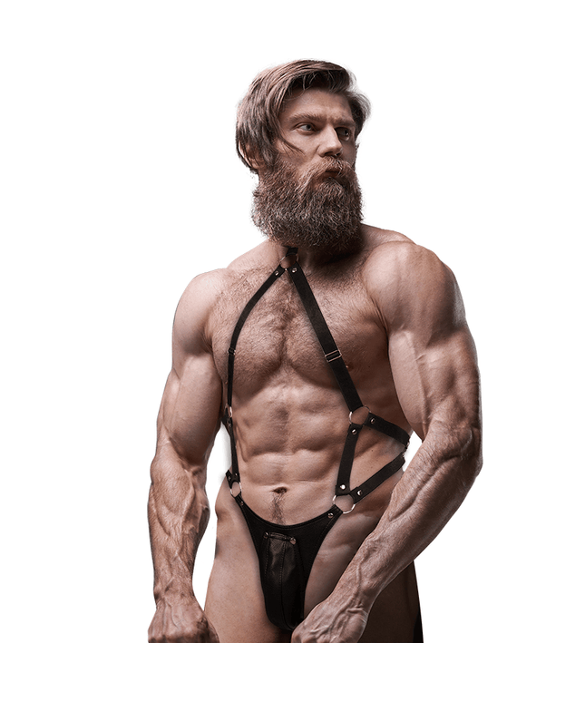 fetish submissive attitude imbracatura jock strap da uomo in ecopelle