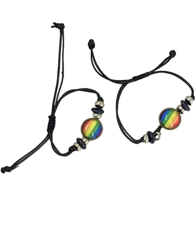 PRIDE - BRACCIALE CERCHIO CENTRALE CON BANDIERA LGBT