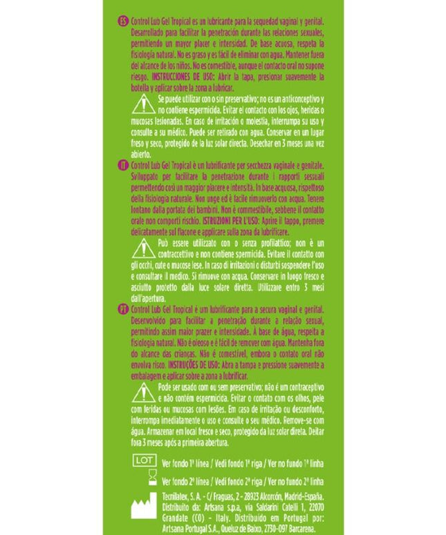 CONTROL - LUB TROPICAL LUBRIFICANTE GEL 75 ML