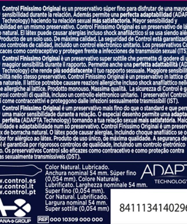 CONTROL - PRESERVATIVI FINISSIMO 3 UNITÀ - Only Vibes