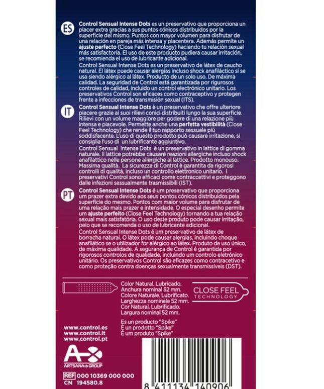 control preservativi spike con punte coniche 12 unita