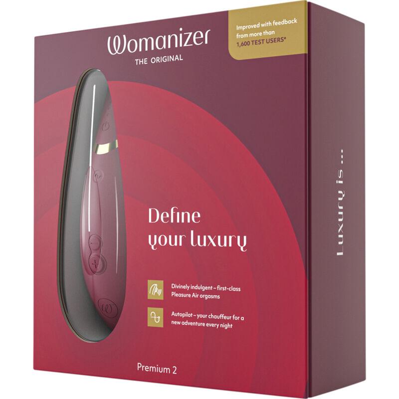 womanizer premium 2 stimolatore clitorale bordeaux