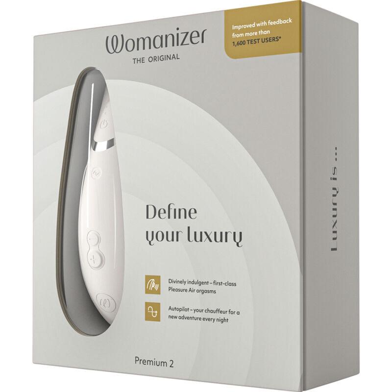 womanizer premium 2 stimolatore clitorale grigio caldo